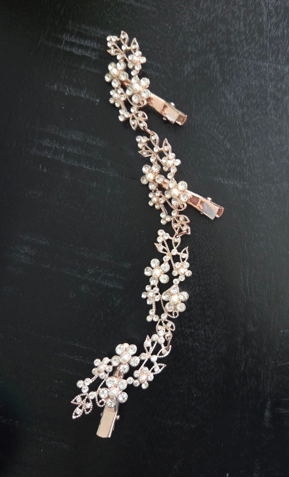 Elegante Haarspeld met Kristallen en Parels, Ophalen of Verzenden, Nieuw