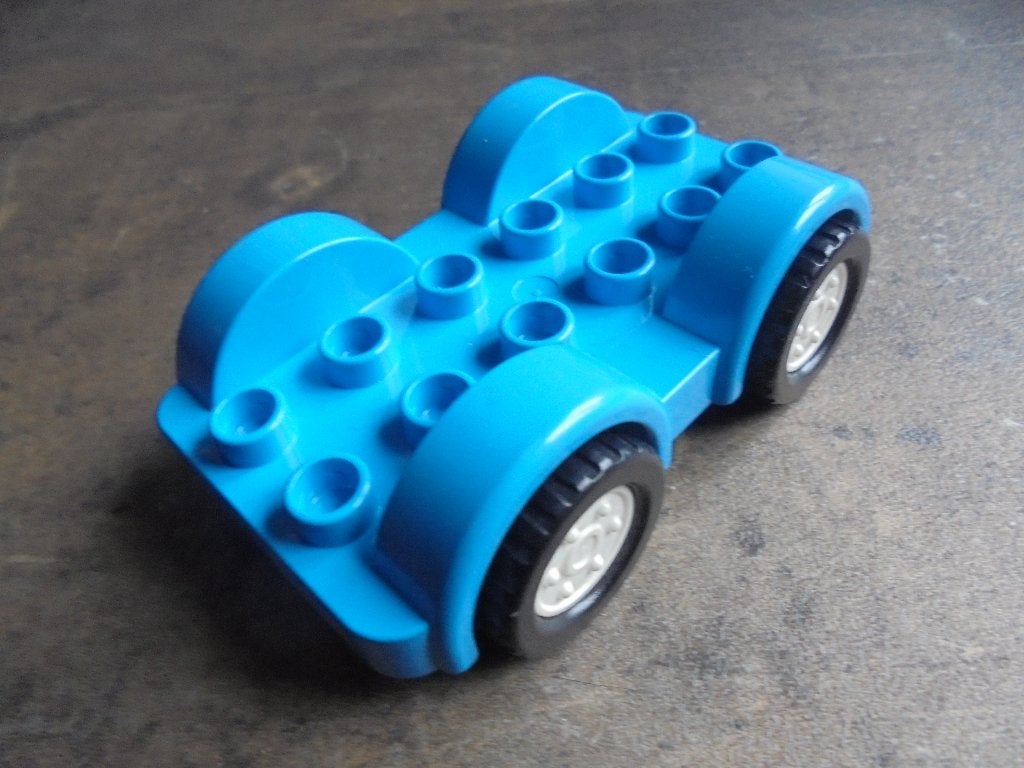 Lego Duplo Car Base 2x6 with Fixed Axles (zie foto's) 9, Ophalen of Verzenden, Gebruikt, Losse stenen, Duplo