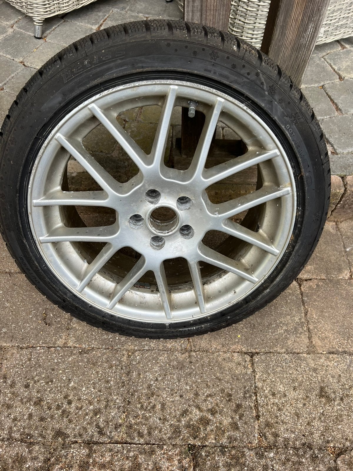 Winterbanden met velgen - 225/45 R17, Ophalen, Gebruikt, Banden en Velgen, 17 inch