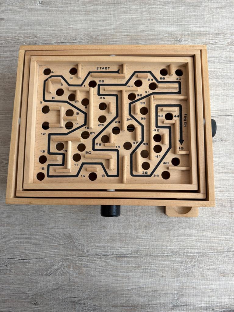 Houten Labyrint Spel - Klassiek Balansspel, Ophalen, Gebruikt