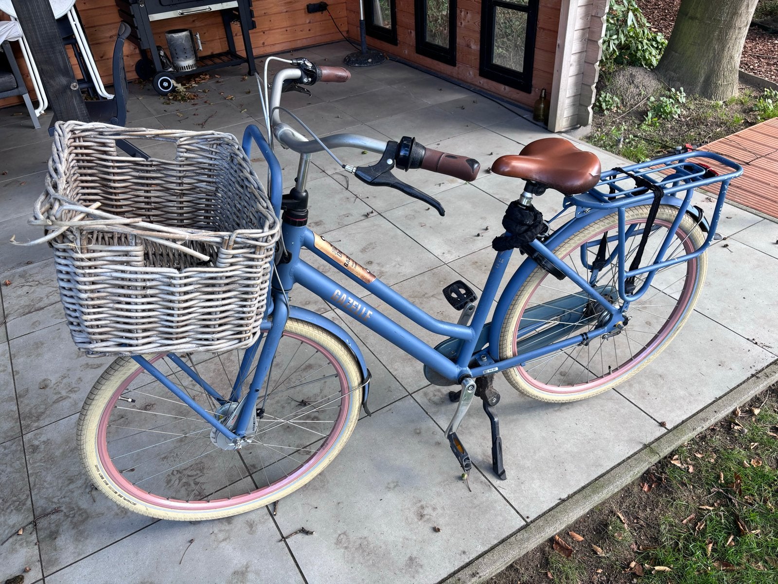 Gazelle Heavy Duty Transportfiets 54 inch Jeans Blauw, 53 tot 56 cm, Ophalen, Gebruikt, Gazelle