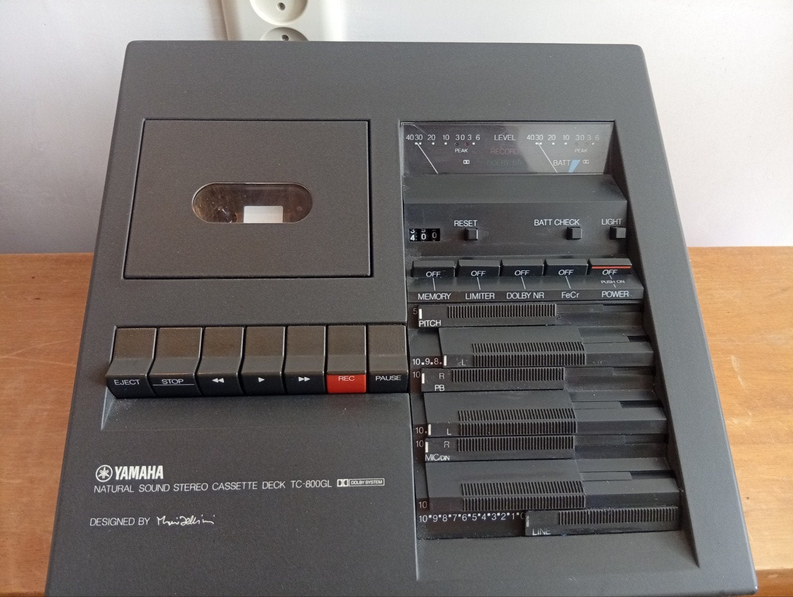 Yamaha TC-800GL Cassettedeck - Klein hoekje afgebroken, Ophalen of Verzenden, Enkel, Overige merken, Tape counter