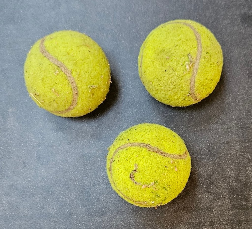 tennisballen, Ophalen, Gebruikt, Hondenballen