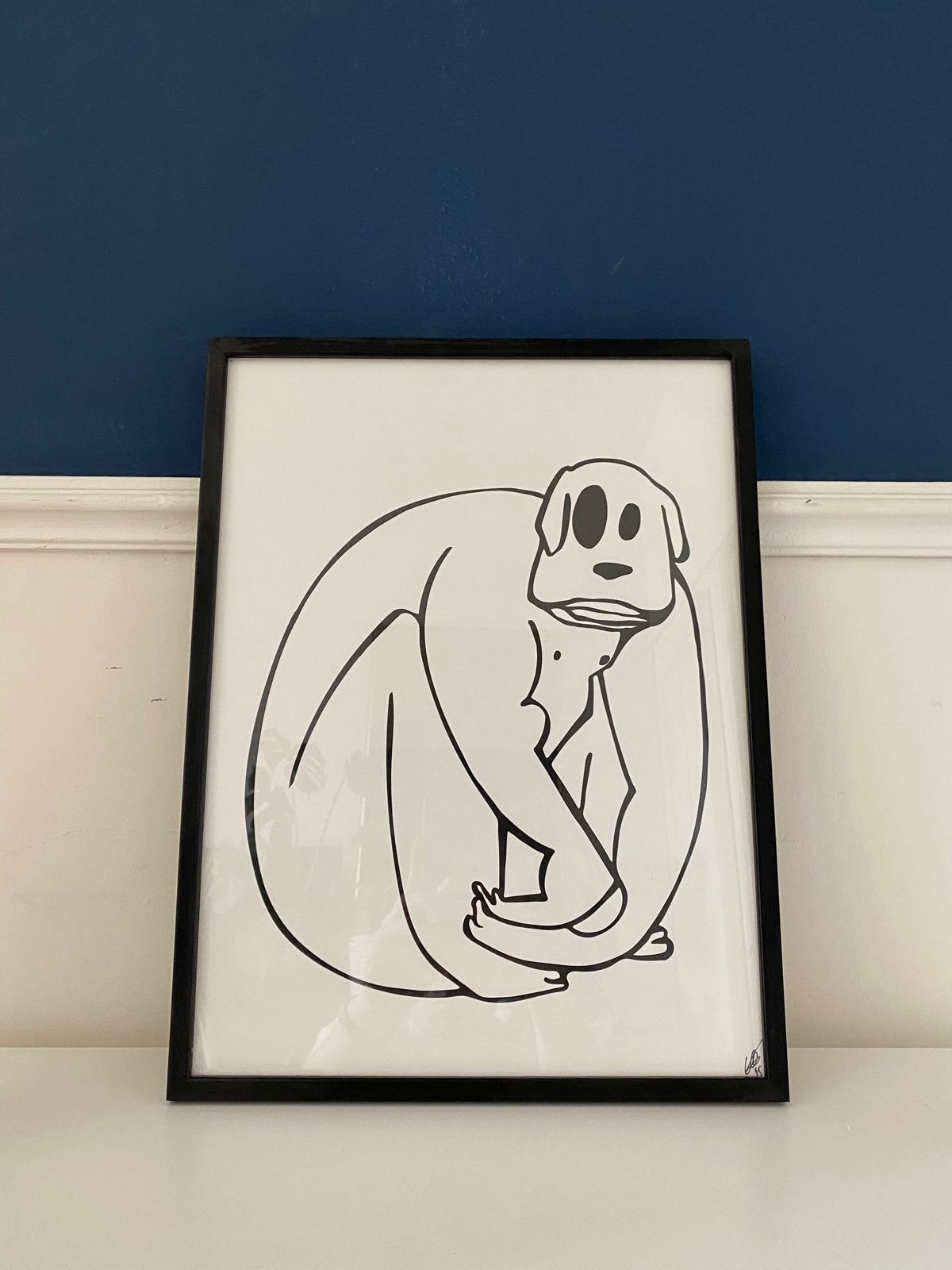 Ingelijste abstracte hond print - ruilen voor 2 sixpacks, Ophalen, Print, Print/reproductie, Ingelijst