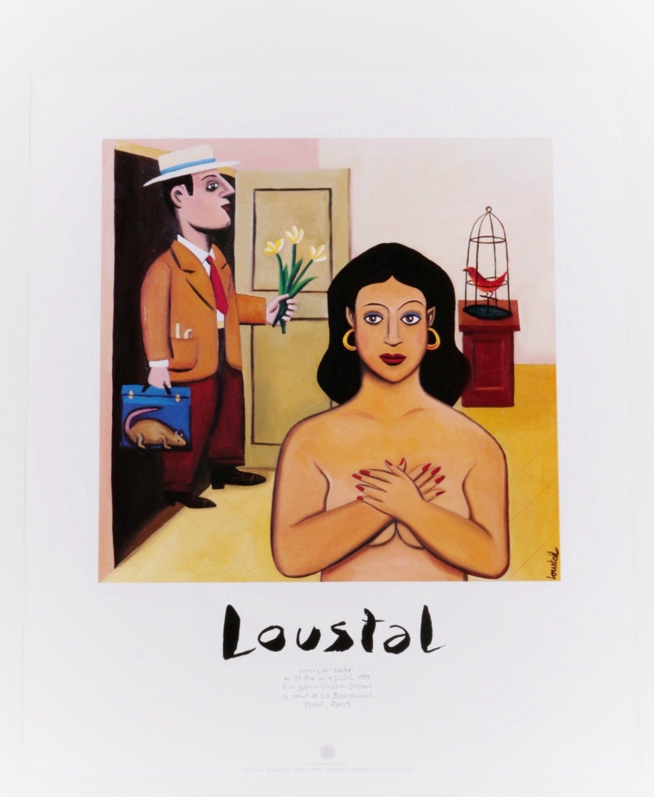 "Jacques de Loustal" Affiche Éd d'Art "Ivoire., Rechthoekig Staand, Ophalen of Verzenden, Zo goed als nieuw, A1 t/m A3
