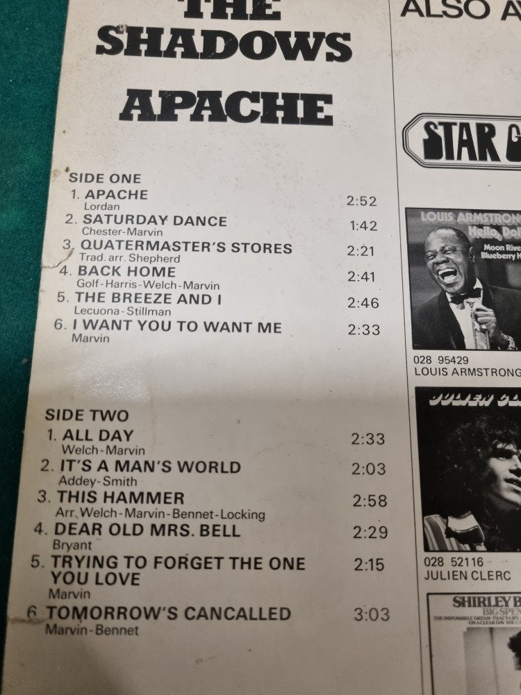 lp the shadows apache, Ophalen of Verzenden