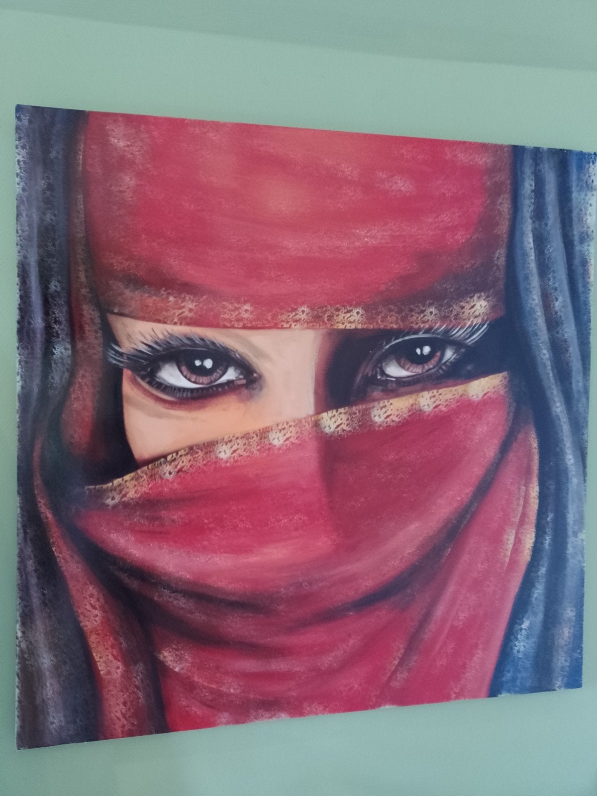 Kleurrijk gesigneerd schilderij Koos Reinsma 100x100 cm, Ophalen