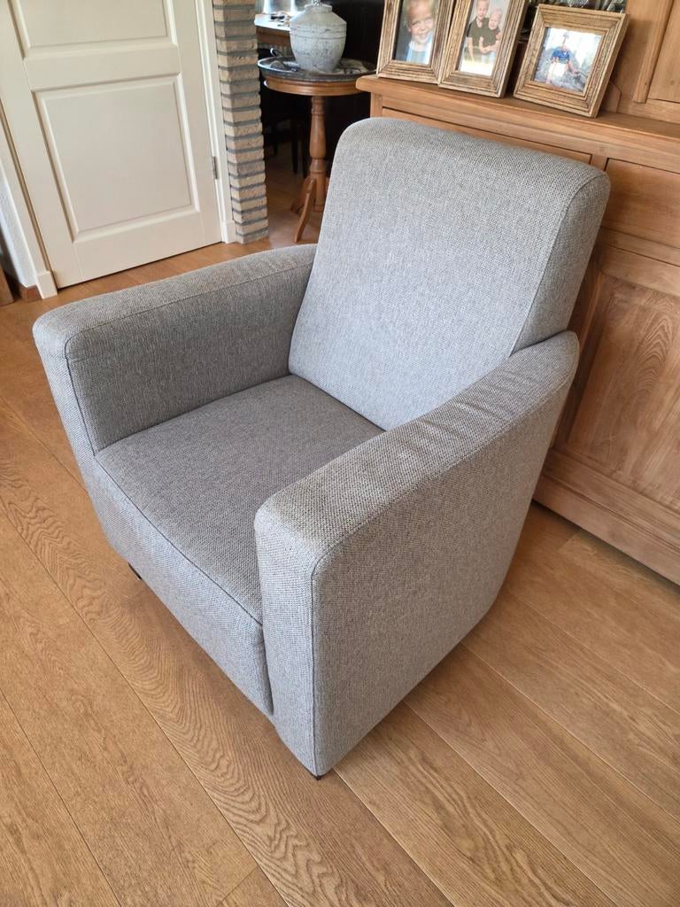 Nette fauteuil met stoffen bekleding, Ophalen, Gebruikt, 75 tot 100 cm, Stof