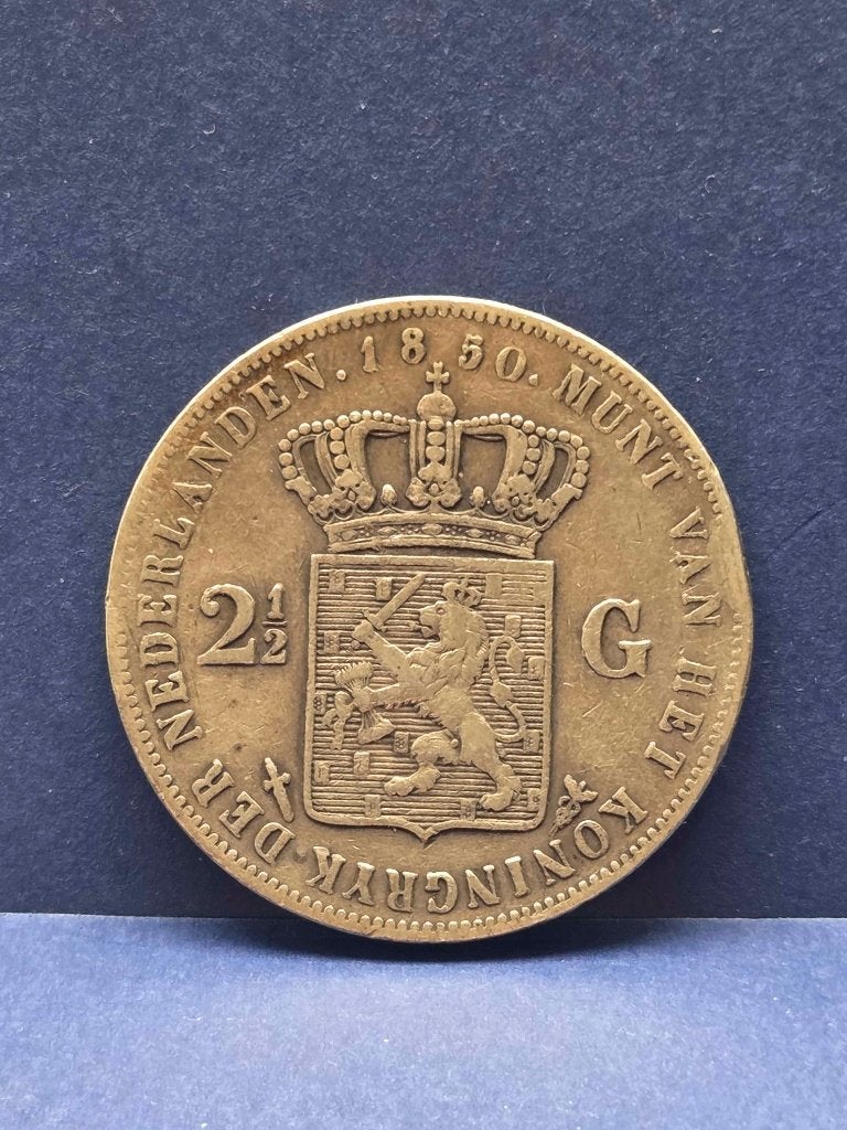 1850 Rijksdaalder Willem 3, Koning Willem III, Zilver, Ophalen of Verzenden, Losse munt