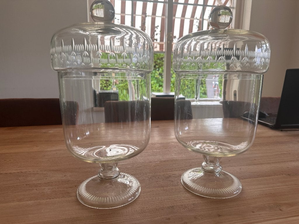 stolpvazen, Ophalen, Glas, 43 cm