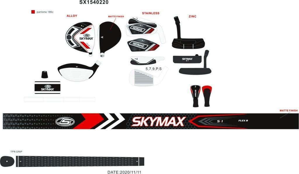 Skymax S1 Golfset & Golftas & Fastfold Stinger Trolley, Ophalen of Verzenden, Nieuw, Set, Overige merken