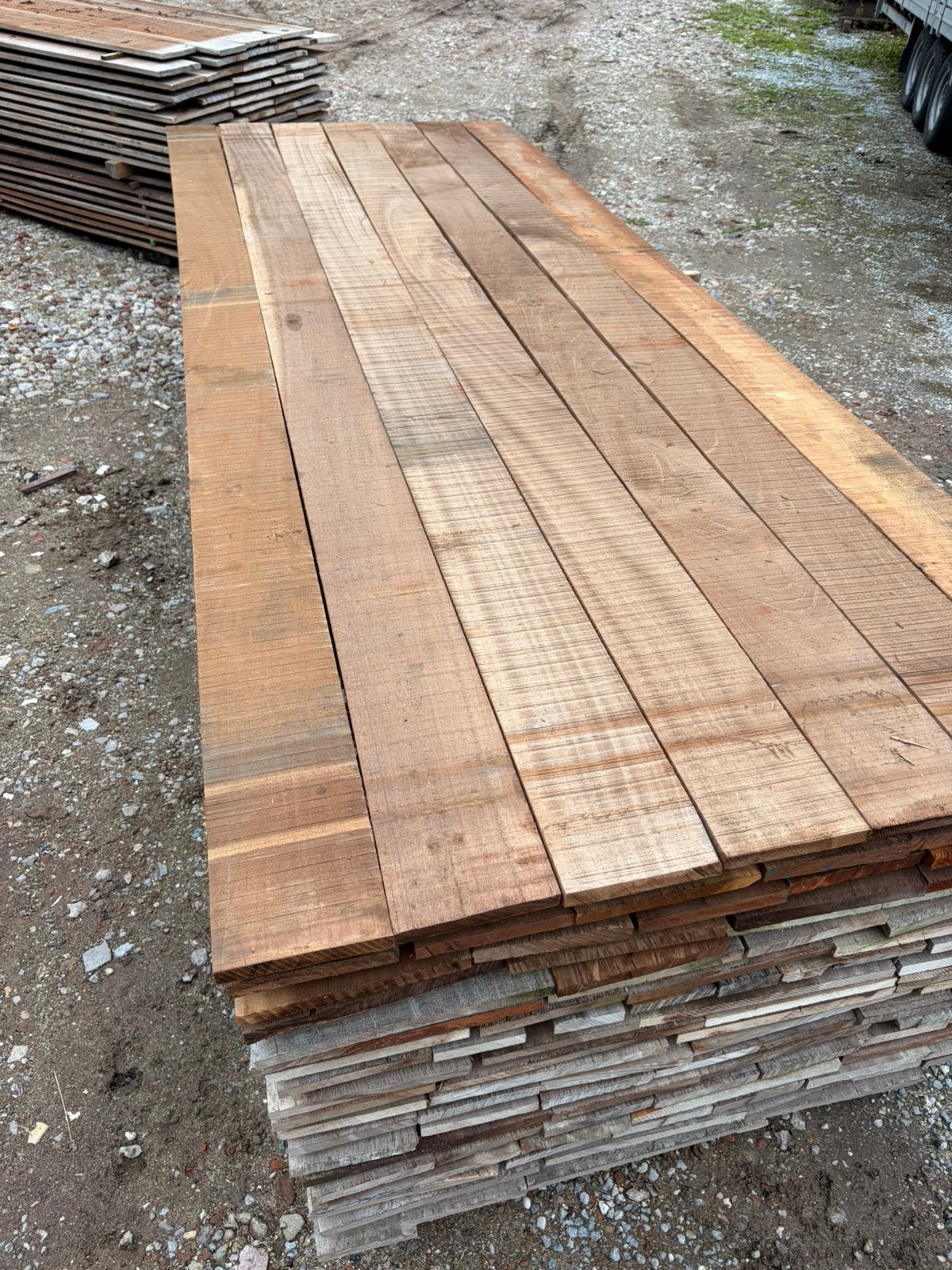 Partij planken 105 m2, Tuin en Terras, Ophalen, Gebruikt, 250 cm of meer, Planken
