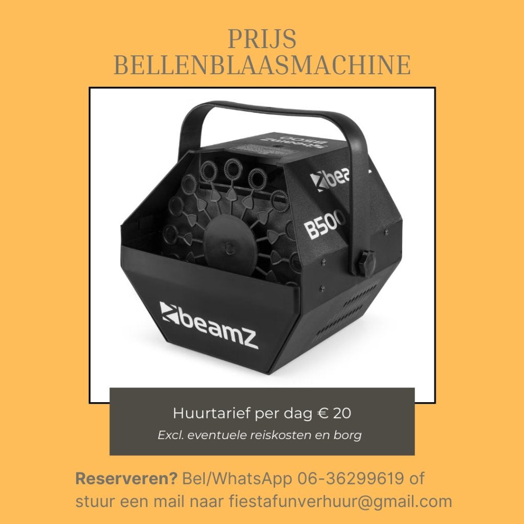 Bellenblaasmachine huren, Verzenden, Nieuw, Overige