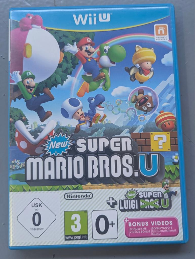 New Super Mario Bros. U – Wii U – + new super Luigi u, Spelcomputers en Games, Ophalen of Verzenden, Zo goed als nieuw, Platform