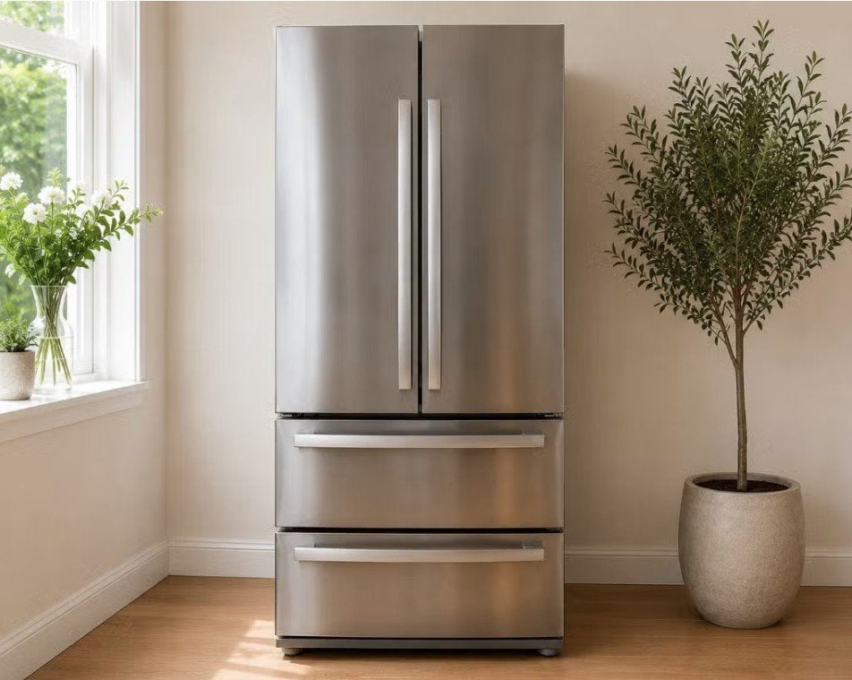 BEKO Amerikaanse koelkast (RVS) – French Door - 600 liter, Ophalen, 200 liter of meer, 60 cm of meer, Met aparte vriezer