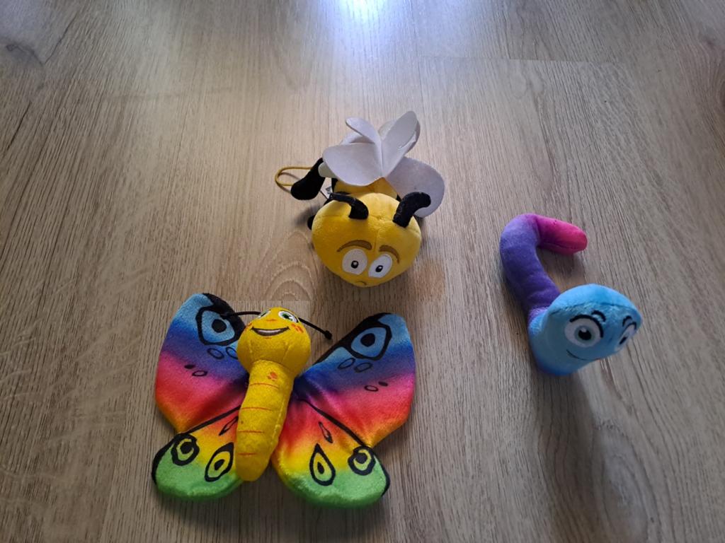Bij rups vlinder knuffeltjes Lidl achtertuin mini's, Lidl, Ophalen of Verzenden