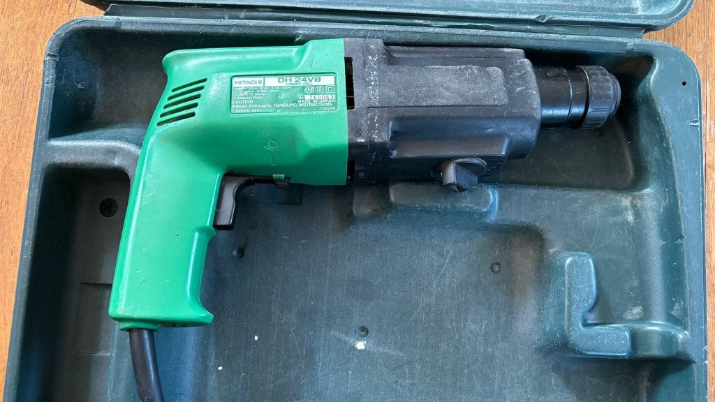 Hitachi hamerboor DH24VB, Boormachine, Variabele snelheid, Ophalen of Verzenden, Zo goed als nieuw