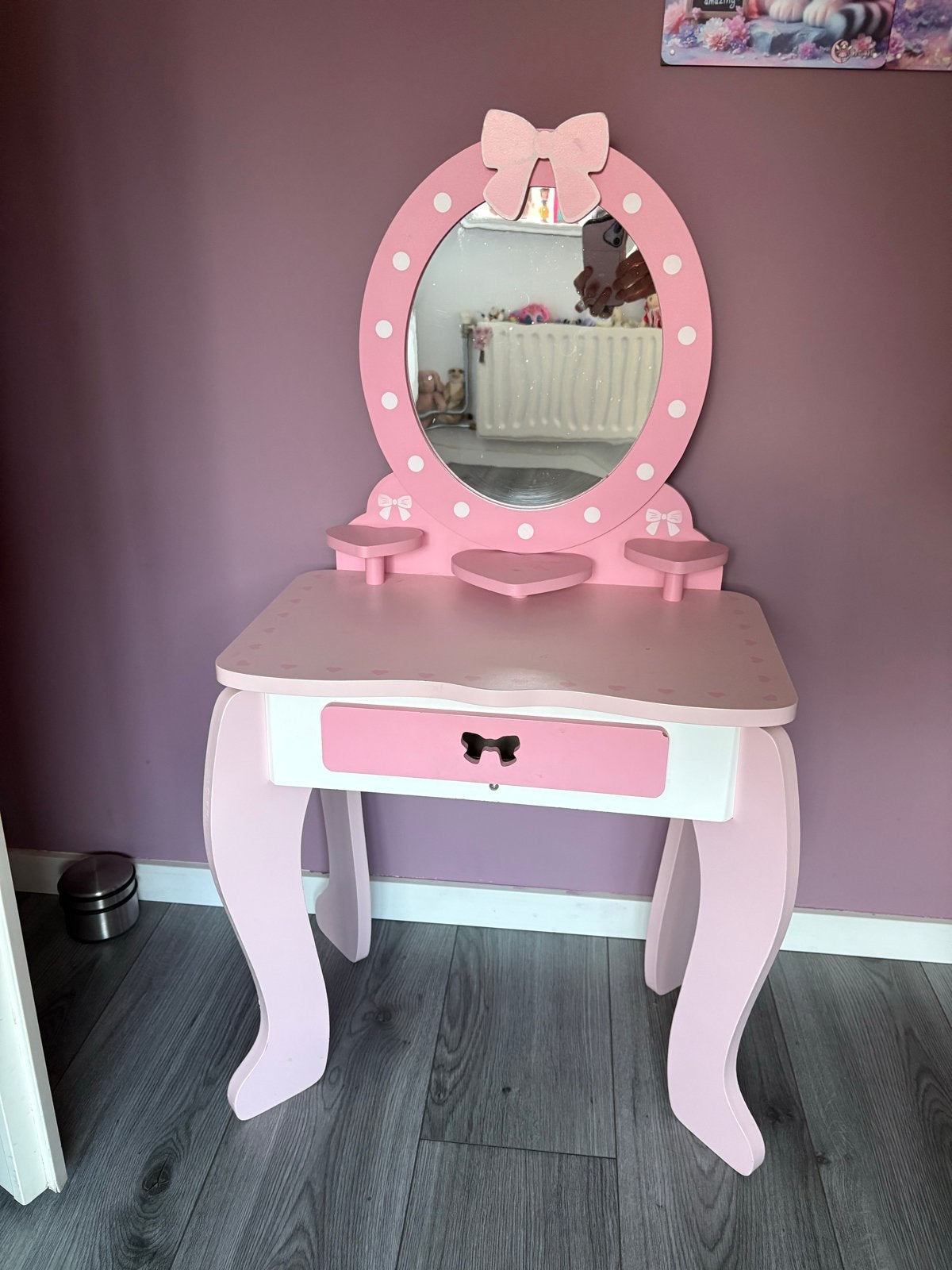 Roze houten kaptafel Playtive met accessoires, Ophalen, Gebruikt, Meisje