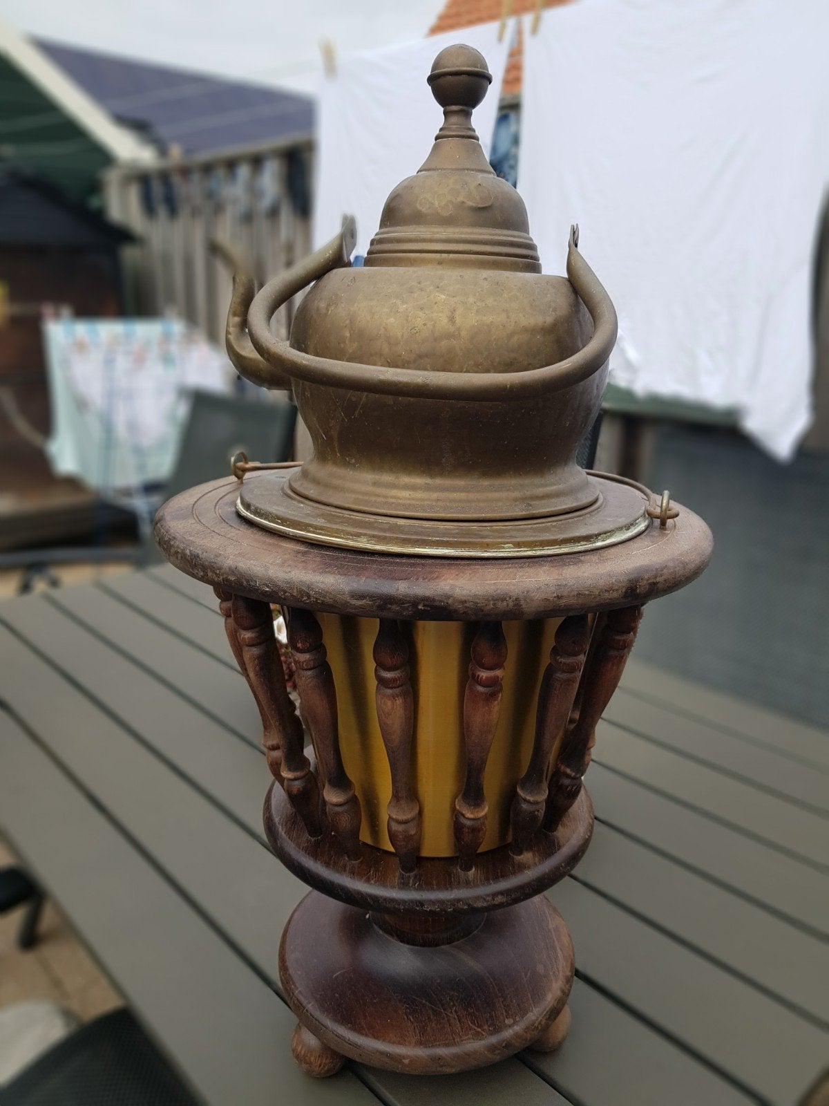 theestoof met koperen ketel., Ophalen, Koper
