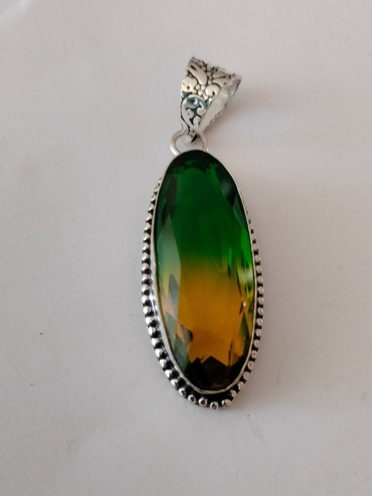 Zilveren hanger met tourmaline, Verzenden, Nieuw, Met edelsteen, Zilver