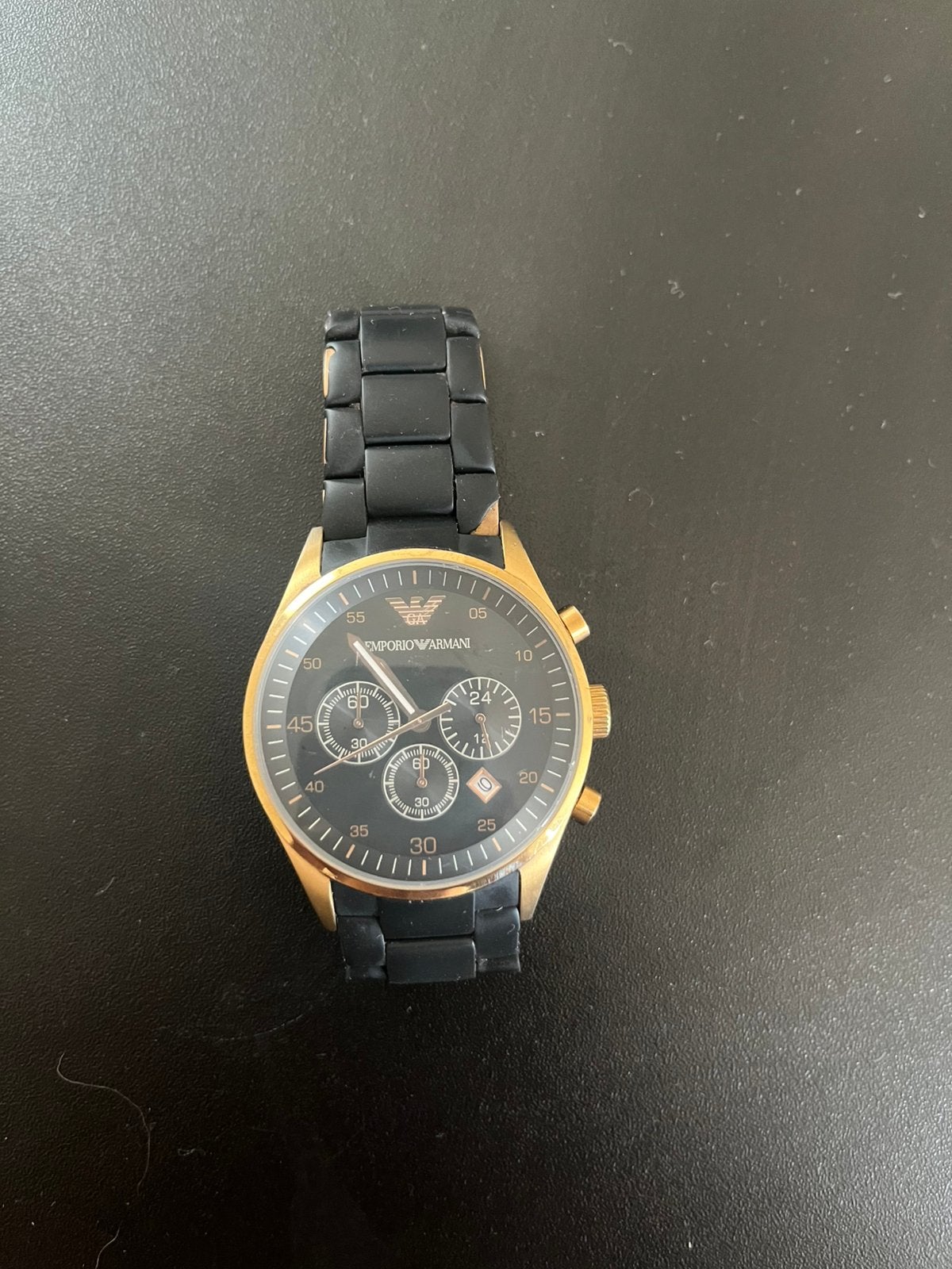 Emporio/giorgio armani heren horloge, Ophalen, Zo goed als nieuw, Staal, Overige merken