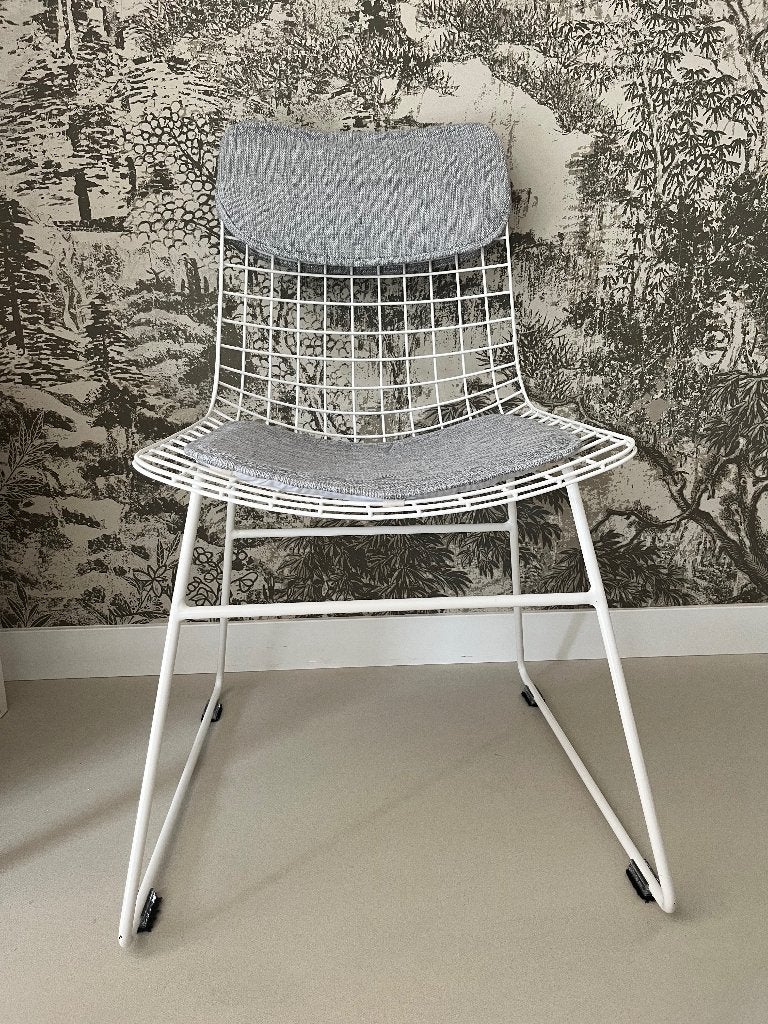 HK Living wire stoel - Wit - 4 stuks, Huis en Inrichting, Ophalen, Wit, Zo goed als nieuw, Vier