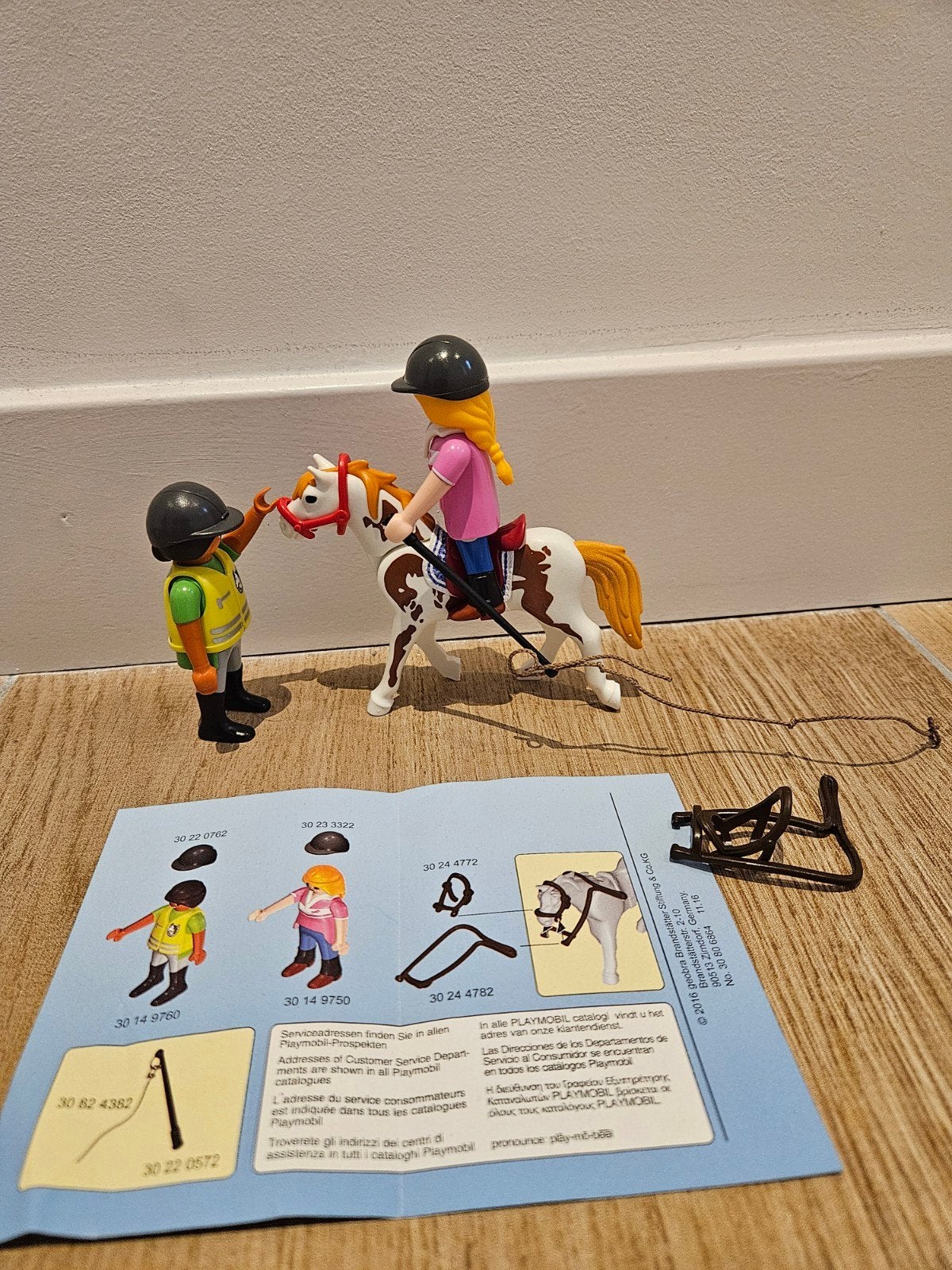 Playmobil Paardrijles met 2 figuren en paard, Gebruikt, Complete set, Ophalen of Verzenden, Country