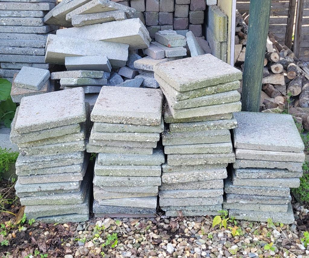 Gratis stoeptegels, Tuin en Terras, Ophalen, Gebruikt, Beton, Overige typen