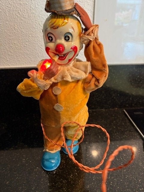 Magic man clown remote control battery Marusan '50-'60, Antiek en Kunst, Ophalen of Verzenden