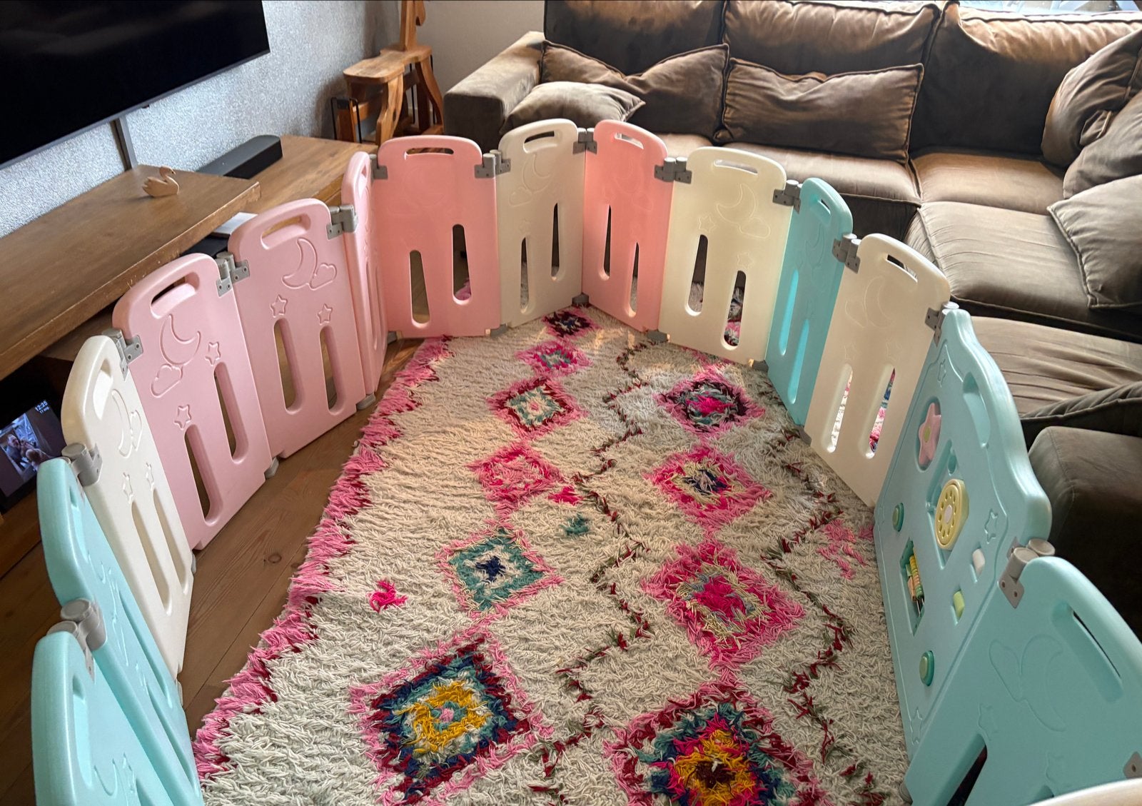 Baby box/speelbox / grondbox/ speelhek in pastelkleuren, Kinderen en Baby's, Boxen, Ophalen of Verzenden, Gebruikt, Overige vormen