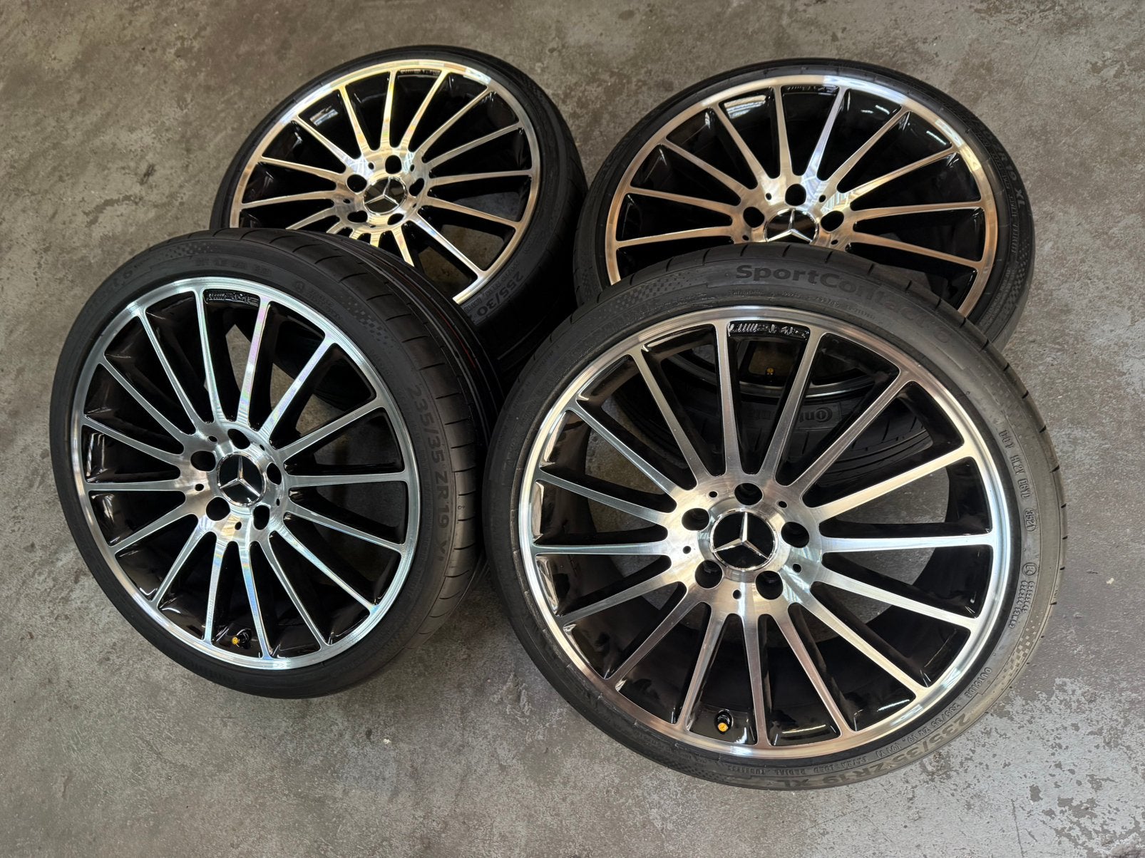 ✅ 19 inch Originele Mercedes velgen 5x112 C63 AMG W204, Auto-onderdelen, Banden en Velgen, 19 inch, Gebruikt, Banden en Velgen