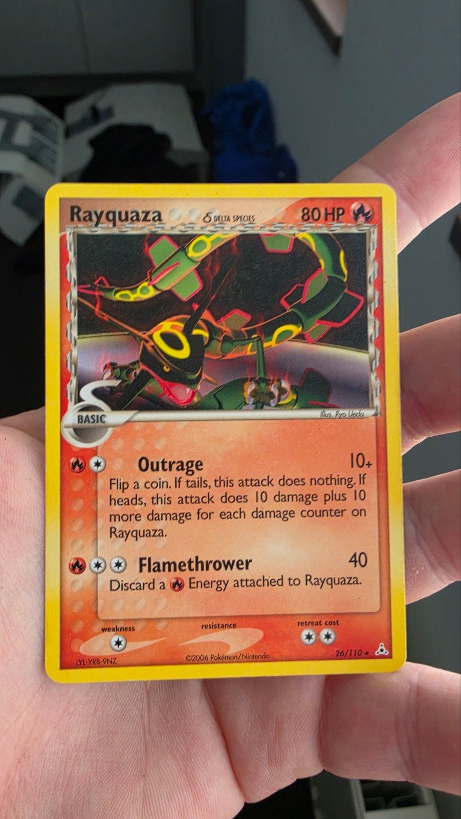 Pokémon Rayquaza Delta Species Holo 26/110, Ophalen, Zo goed als nieuw