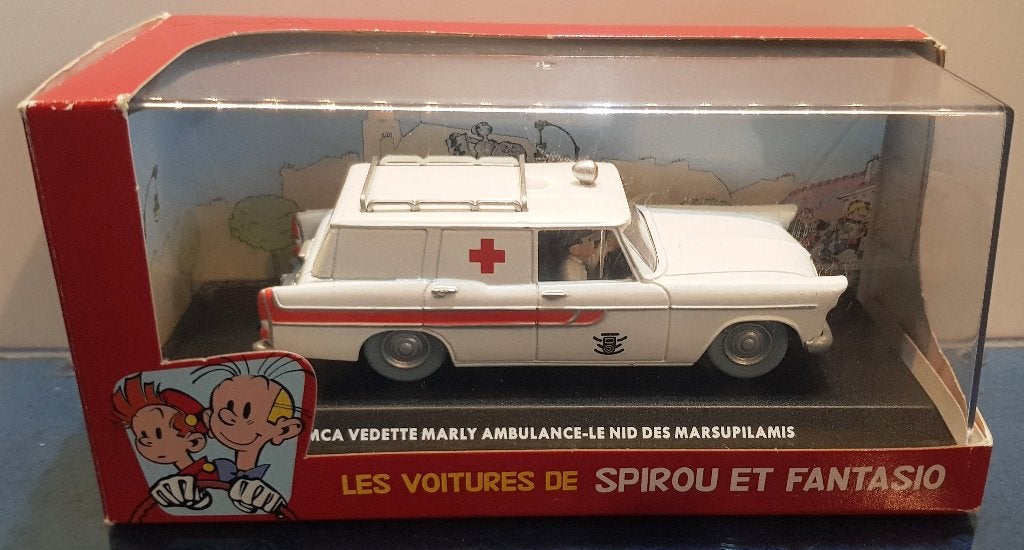 Robbedoes en Kwabbernoot  "Simca Vedette Marly Ambulance", Verzamelen, Verzenden, Guust of Robbedoes, Nieuw, Beeldje of Figuurtje