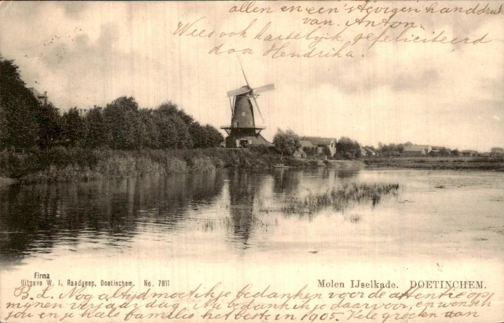 Doetinchem - Molen - IJselkade, Ophalen of Verzenden, Voor 1920, Gelopen, Gelderland
