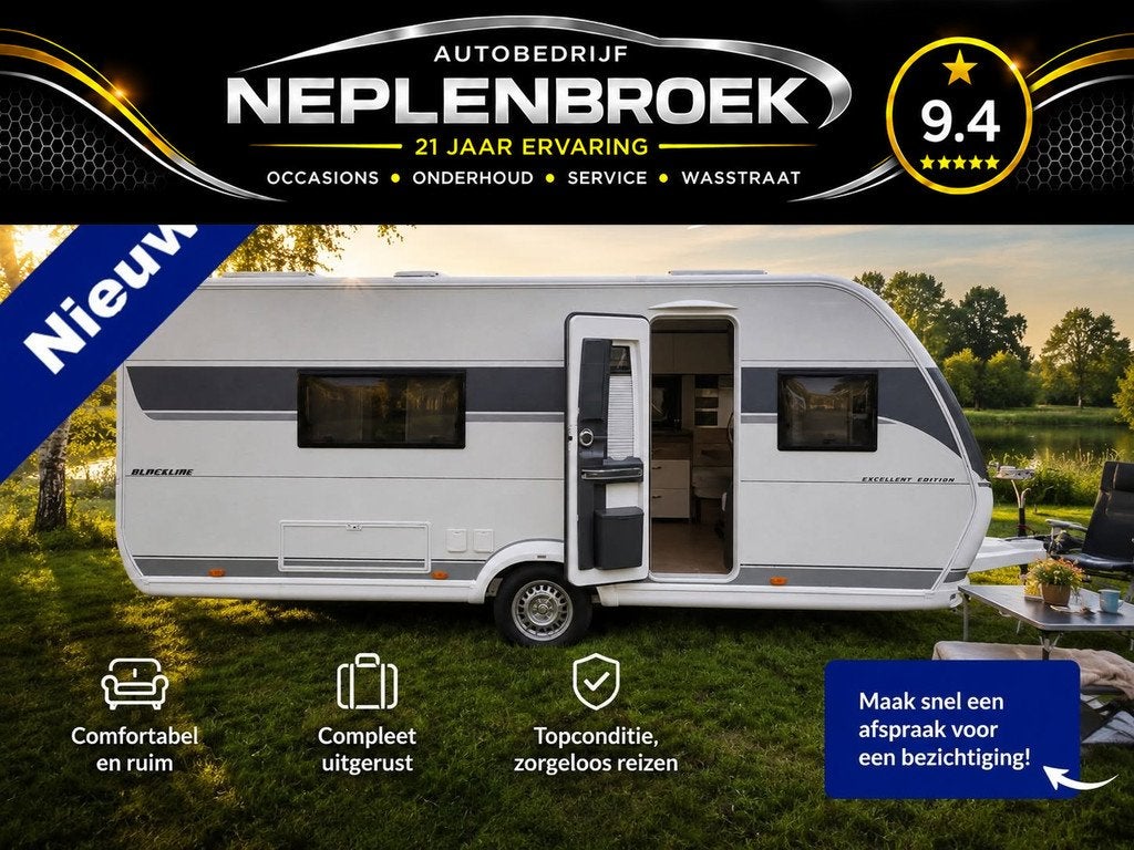 Hobby 540 WLU Excellent Edition Enkele bedden (09-2025) –, Caravans en Kamperen, Caravans, Ringverwarming, Hobby, 7 tot 8 meter