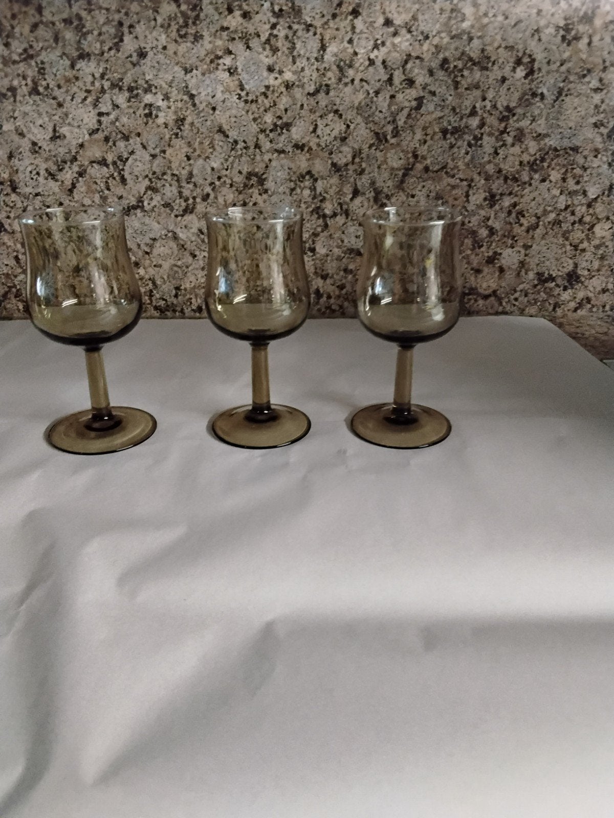 Set van 3 vintage rookglazen likeurglazen, Ophalen
