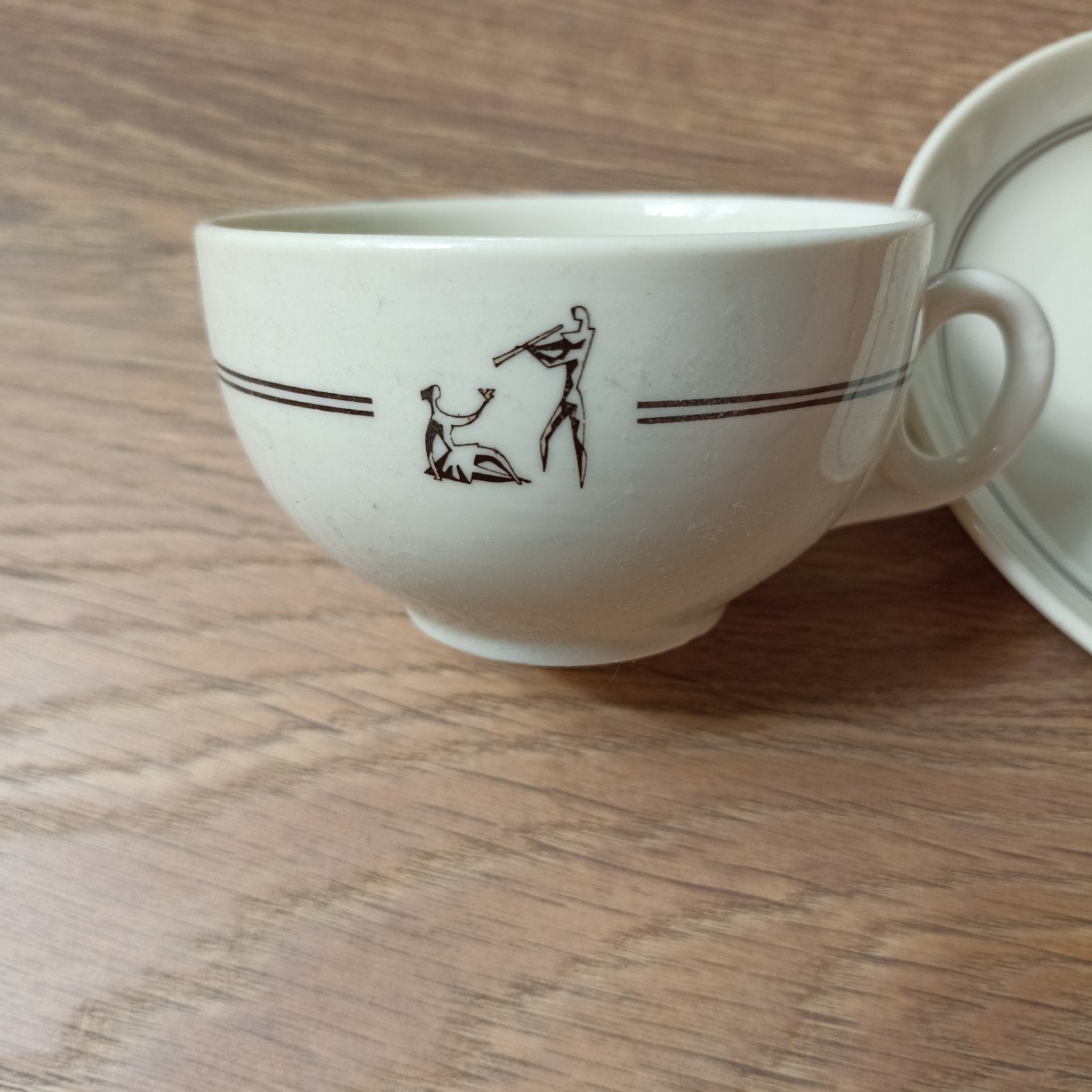 Vintage Royal Sphinx 12x kop en schotel set, Made in Holland, Antiek en Kunst, Ophalen of Verzenden