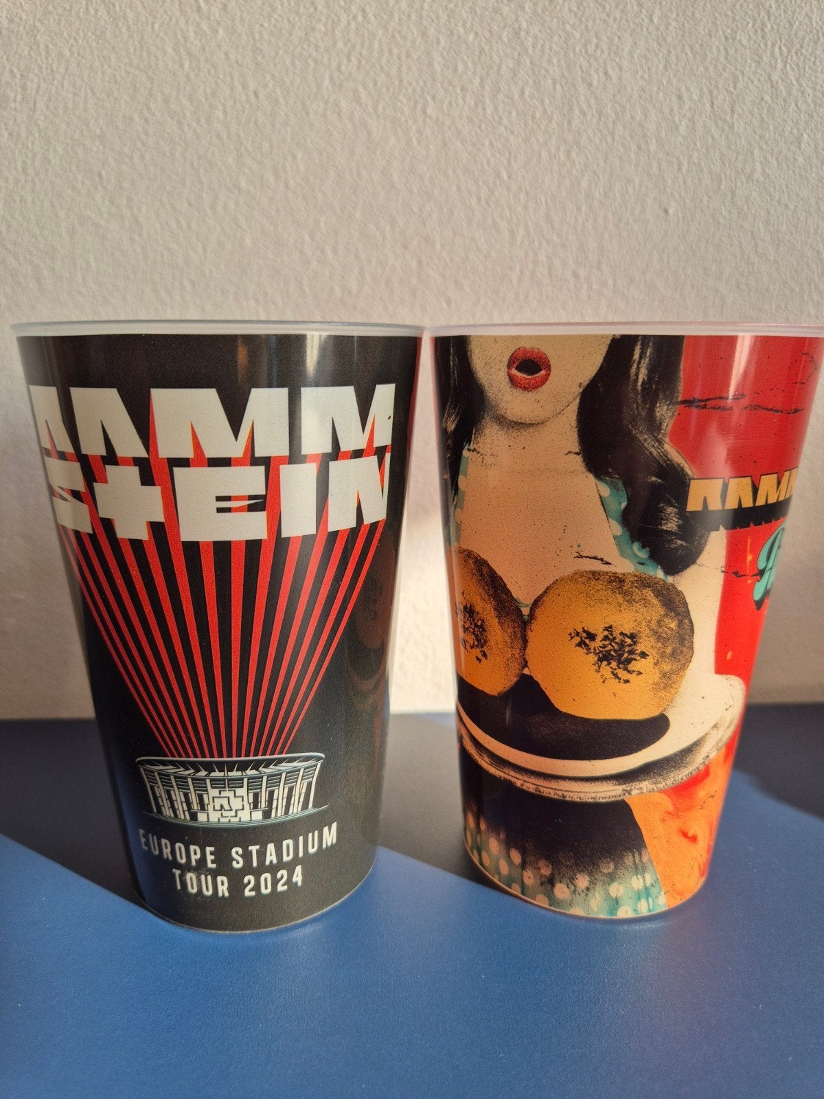 2x Rammstein Bekers – Europe Stadium Tour 2024, Ophalen of Verzenden, Gebruikt, Gebruiksvoorwerp