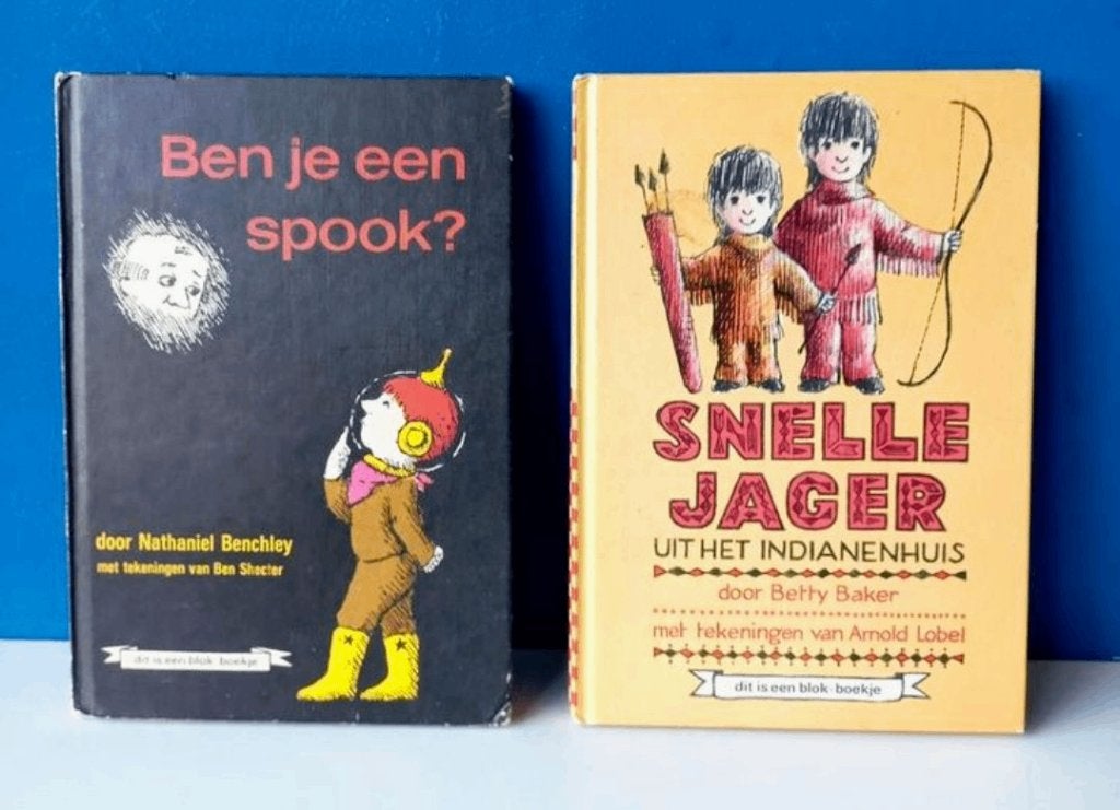 Oude blok-boekjes Ben je een spook? & Snelle jager, Ophalen of Verzenden, Gelezen, Fictie algemeen