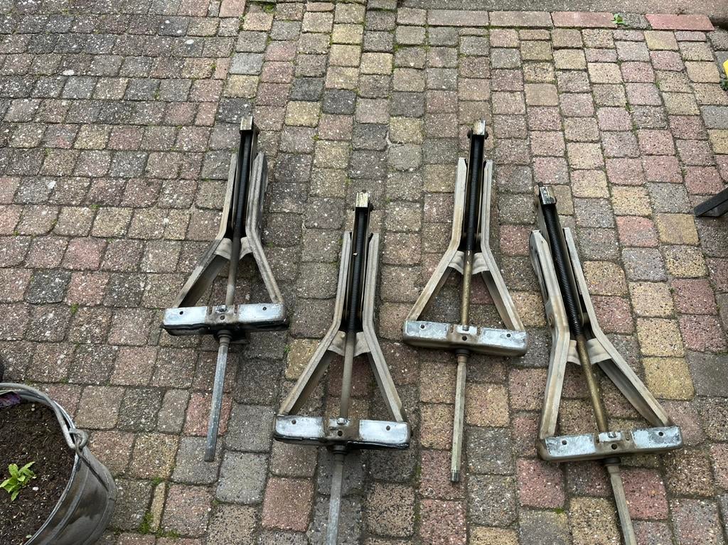 4x caravansteunen, Caravans en Kamperen, Caravan accessoires, Ophalen of Verzenden, Gebruikt