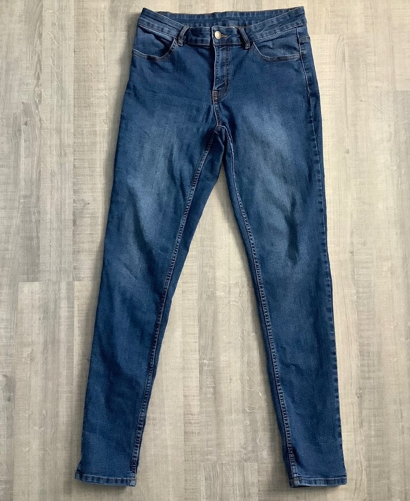 Skinny jeans maat 42, Blauw, Ophalen of Verzenden, Zo goed als nieuw, W33 - W36 (confectie 42/44)