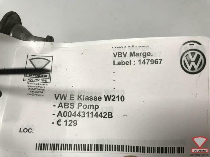mercedes e klasse w210 abs pomp a0044311442b, Auto-onderdelen, Gebruikt, Mercedes-Benz AG, Mercedes-Benz, Ophalen of Verzenden