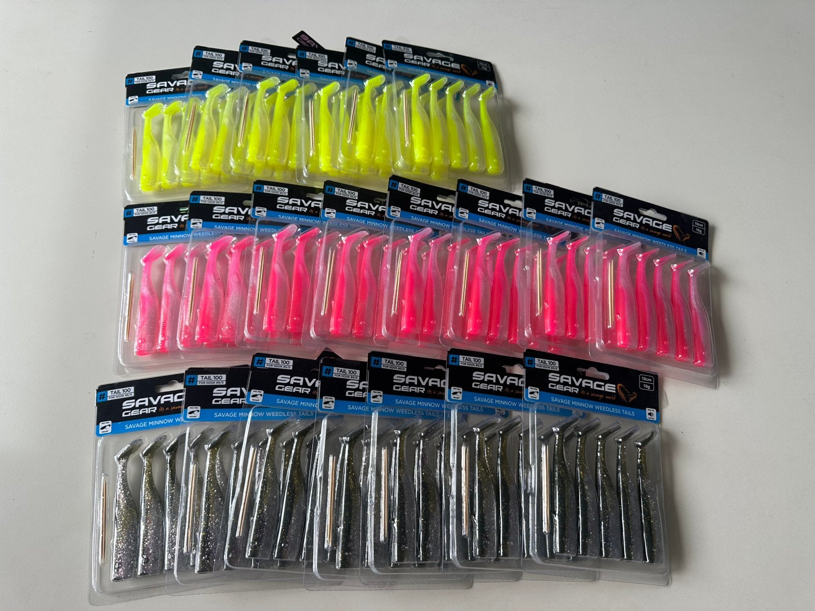 Savage gear weedless minnow tail 100 nieuw 21 pakken, Ophalen, Nieuw, Overige typen
