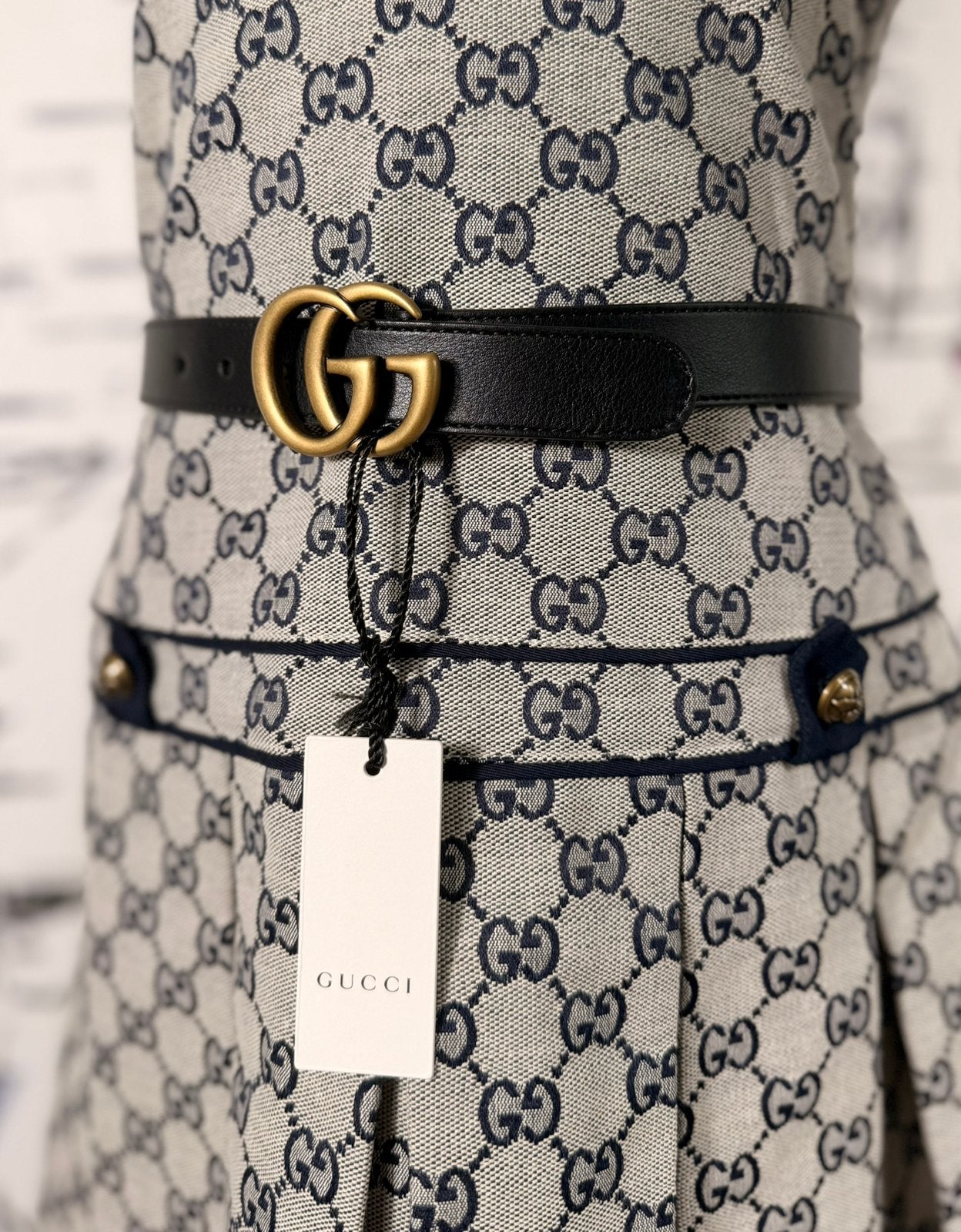 Gucci kids GG Marmont riem maat L NIEUW, Verzenden, Customercare@gucci.com, Verstelbaar, Zwart