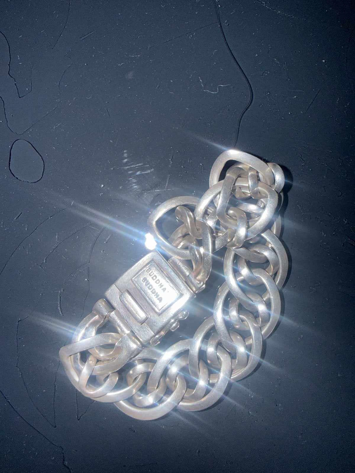 Buddha to Buddha zilveren armband 19 cm, Ophalen of Verzenden, Gebruikt, Zilver