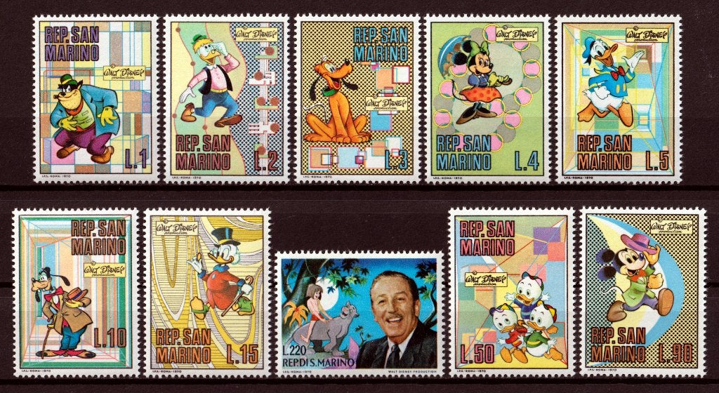 San Marino, Walt Disney, Mi. 962-971 postfris, Verzenden, Postfris, Overige thema's