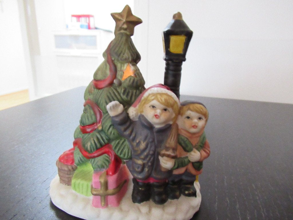 Nostalgische kerst waxinelichthouder, Ophalen of Verzenden, Gebruikt