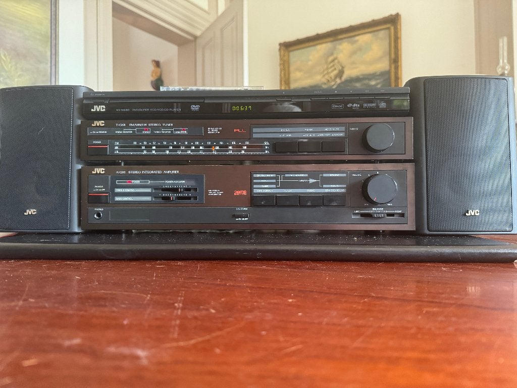 JVC Vintage Stereo Set CD-speler Tuner Versterker jaren 90, Ophalen, Gebruikt, Tuner of Radio, JVC