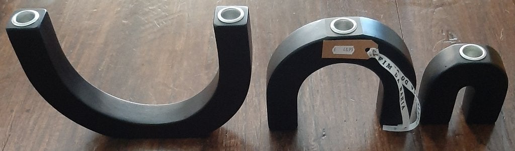 ️🕯️Nieuw: Duurzame massief houten Kandelaar-set🏷️€25,-, Nieuw, Ophalen of Verzenden, 18 cm, Kandelaar