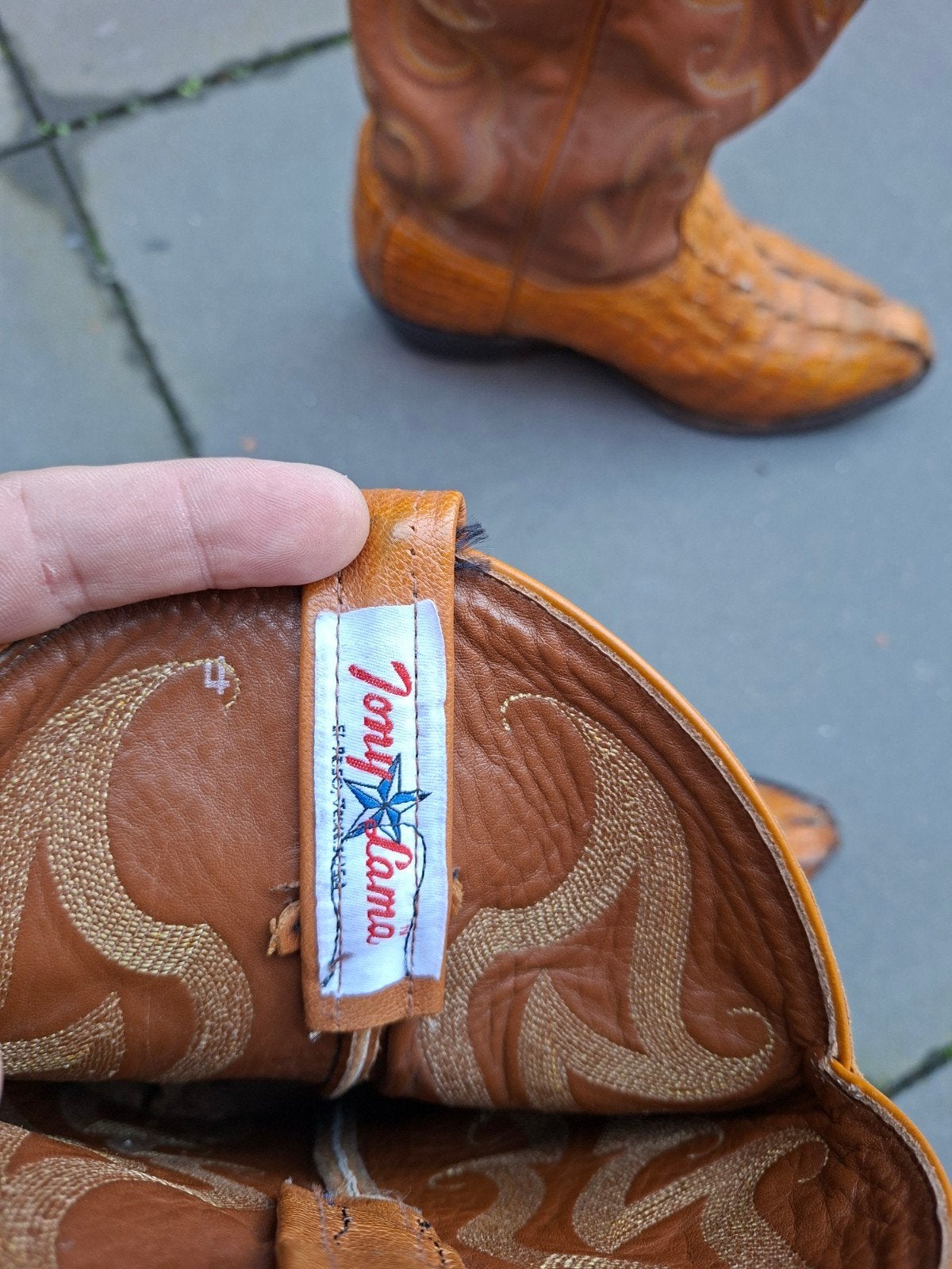 Echt krokodillen leer laarzen van Jony Lama, Kleding | Heren, Ophalen of Verzenden, Zo goed als nieuw, Zwart, Boots